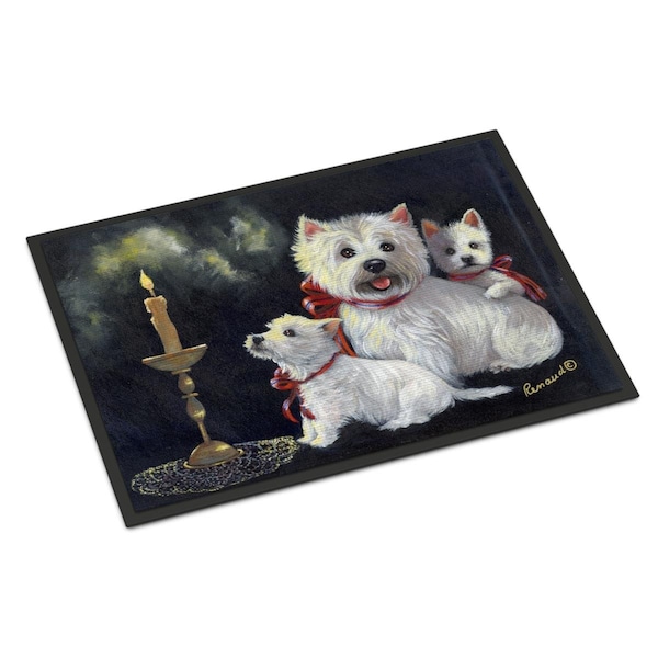 Carolines Treasures 18 x 27 in. Westie Westies Aglow Indoor or Outdoor Mat CA72718 - main